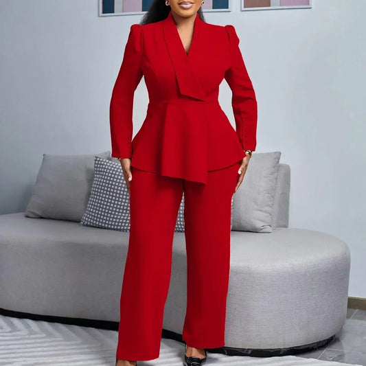 MAYA | SET DI COMPLETO FORMAL STILOSO CON BLAZER LUNGO SU MISURA PER DONNE