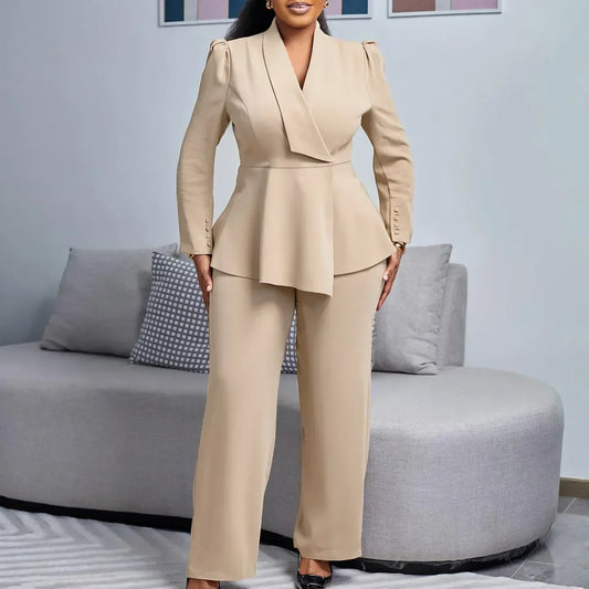 MAYA | SET DI COMPLETO FORMAL STILOSO CON BLAZER LUNGO SU MISURA PER DONNE