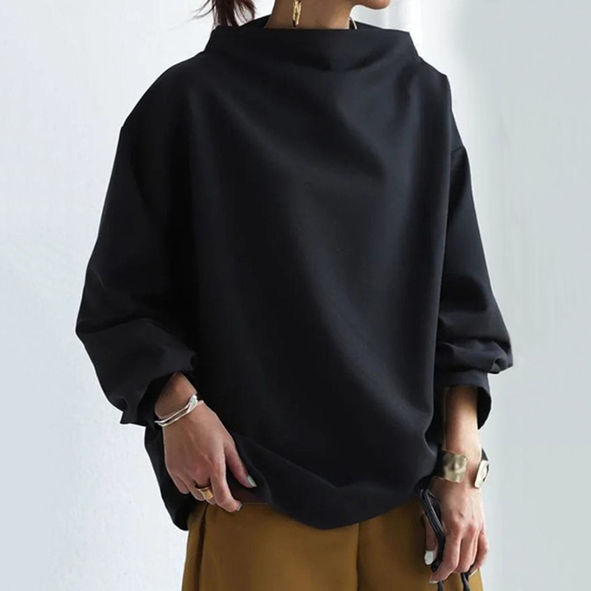 ELSPETH | TOP CASUAL CON COLLO ALTO