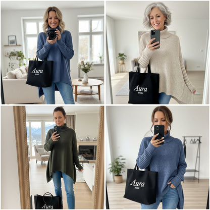 Fenella | Maglione Lungo con Collo Alto