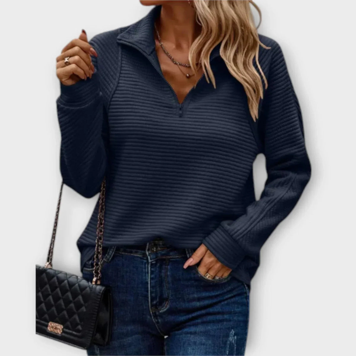 VEYLIN | PULLOVER MEZZA ZIP