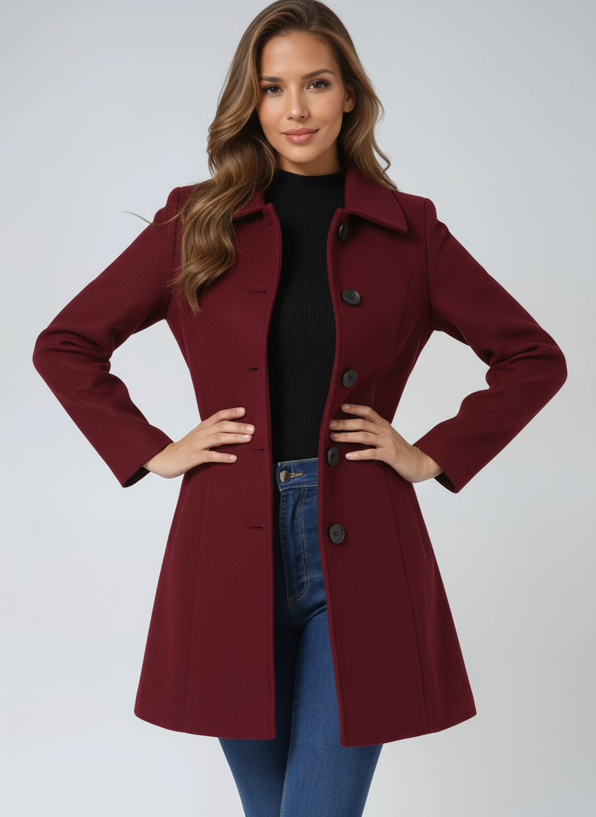 Josephine - Cappotto Invernale a Un Bottone