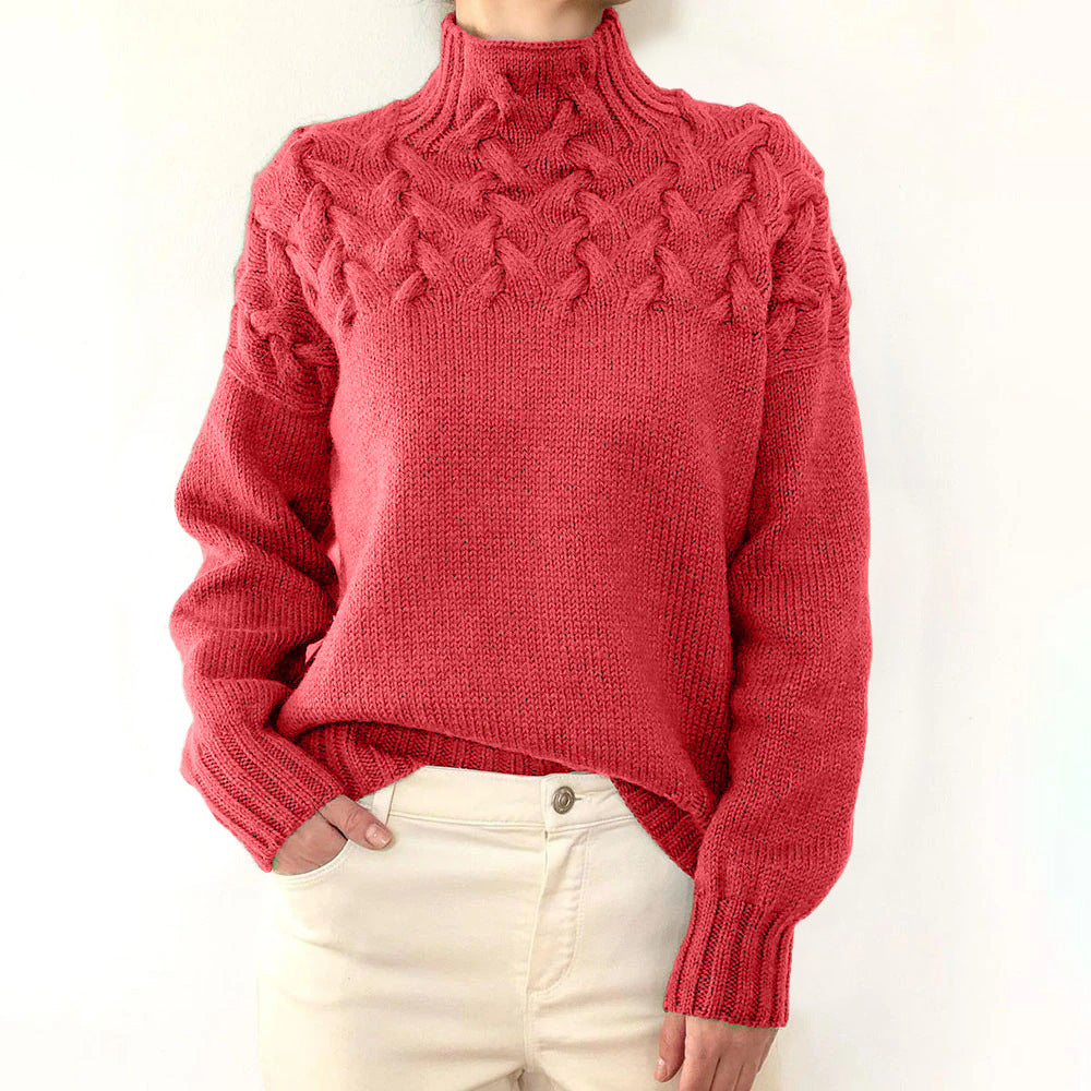 CHARLENE | MAGLIONE CON COLLO ALTO COMODO