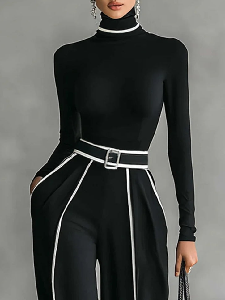 SET TOP ALTO REFINITO E PANTALONI AMPI (CINTURA INCLUSA)