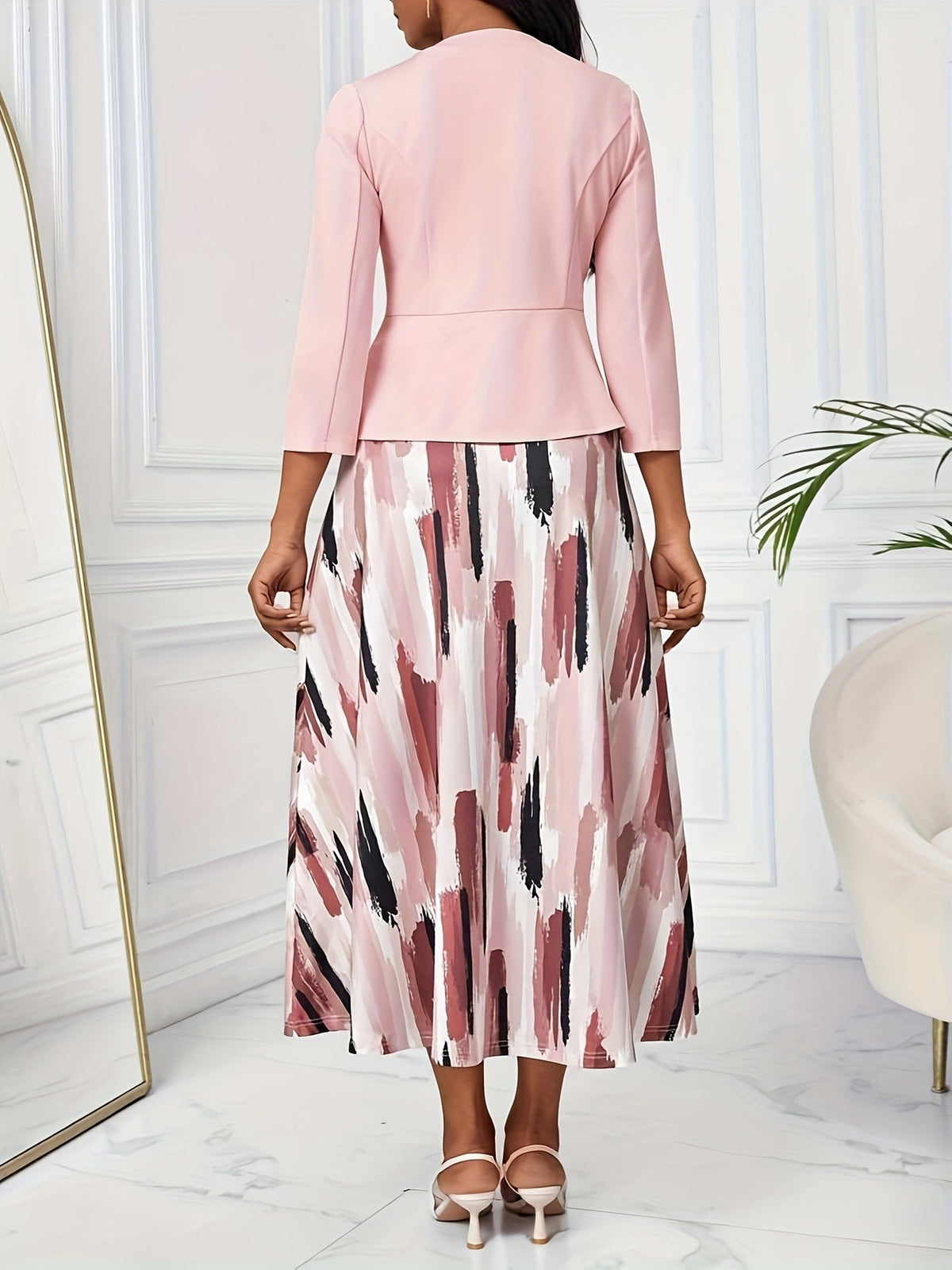AMELIE LANE | SET DUE PEZZI CON CINTURA STAMPATA