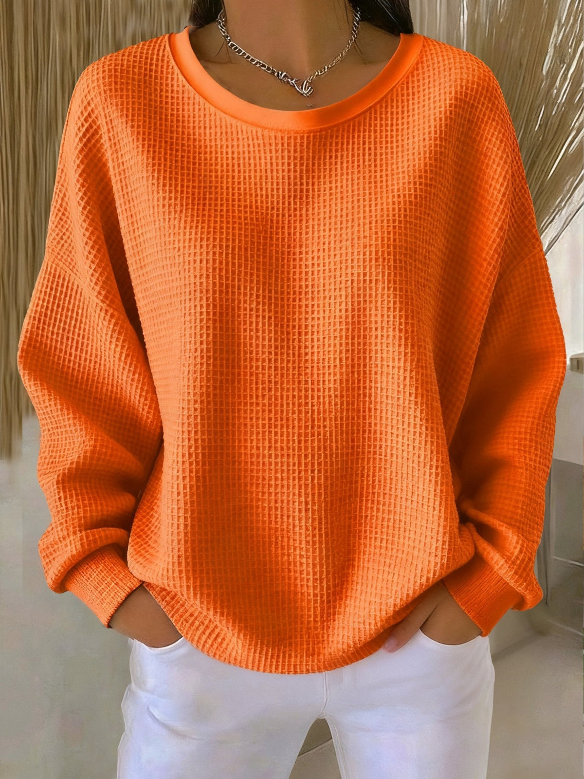 KATE | FELPA IN MAGLIA WAFFLE PER L'INVERNO