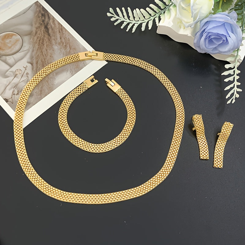 SET COLLANA LUNGA, BRACCIALE E ORECCHINI RAFFINATI
