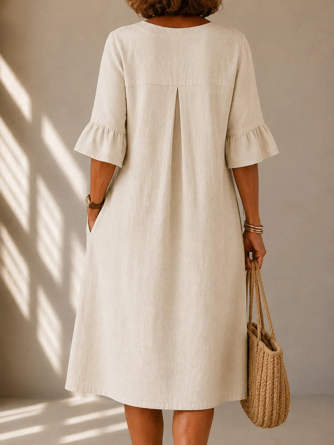 Abito Buttoned con Pieghe Charlotte