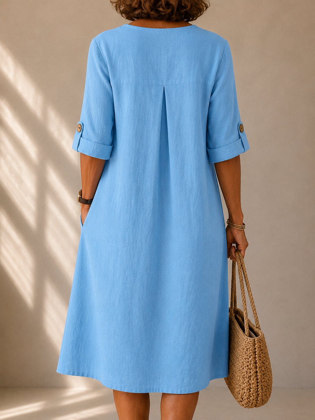 Abito Button-Up con Maniche Regolabili Marie