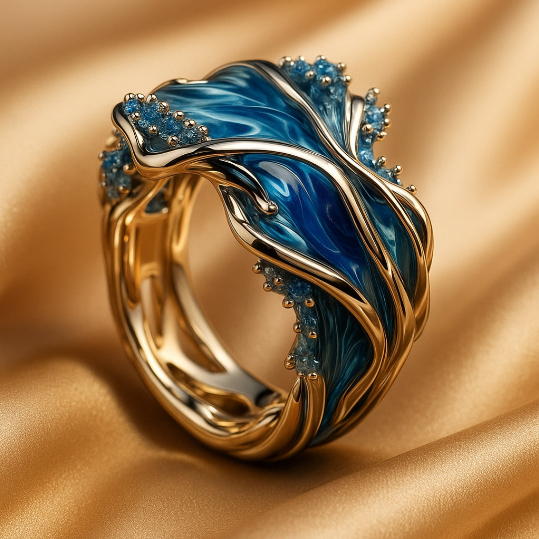 Anello Golden Ocean Wave