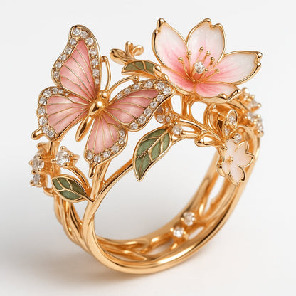 Anello in Zirconia a Forma di Farfalla