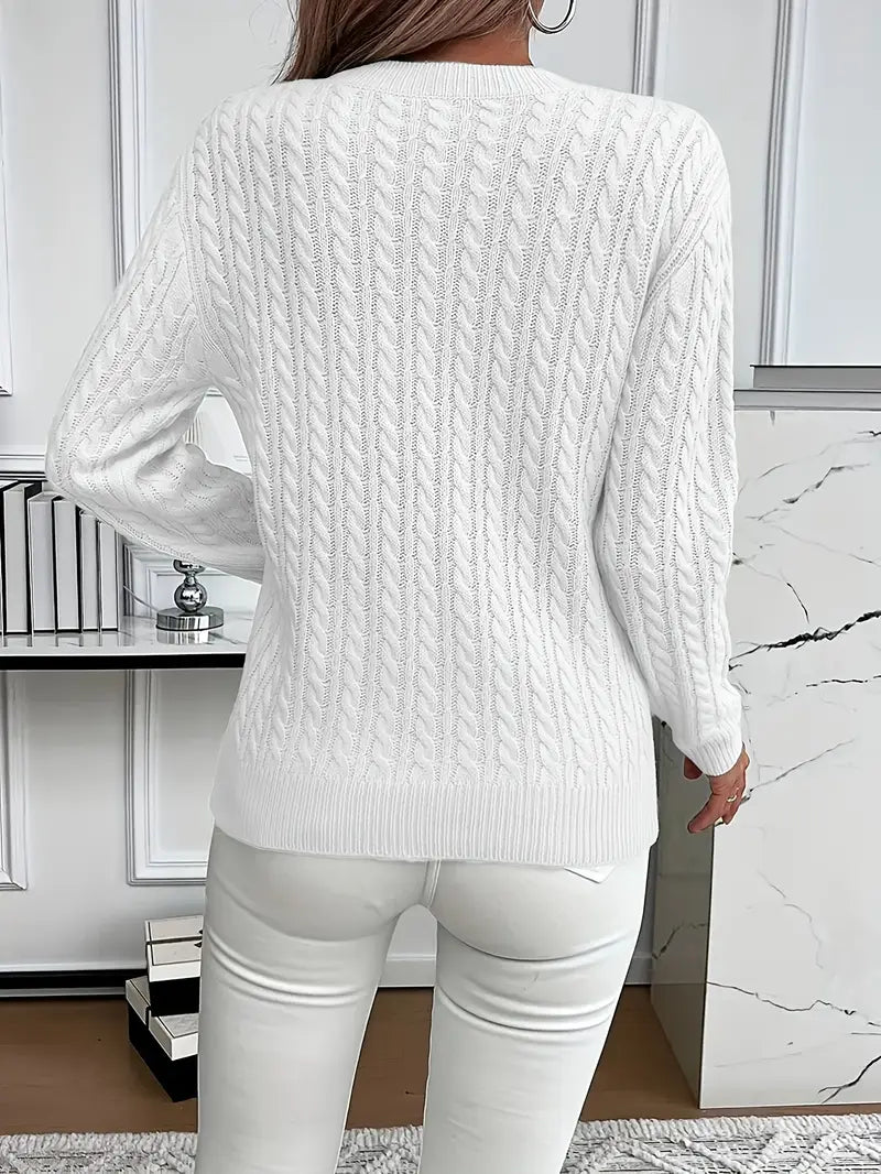BERNILA | MAGLIONE IN MAGLIA CABLE INVERNALE