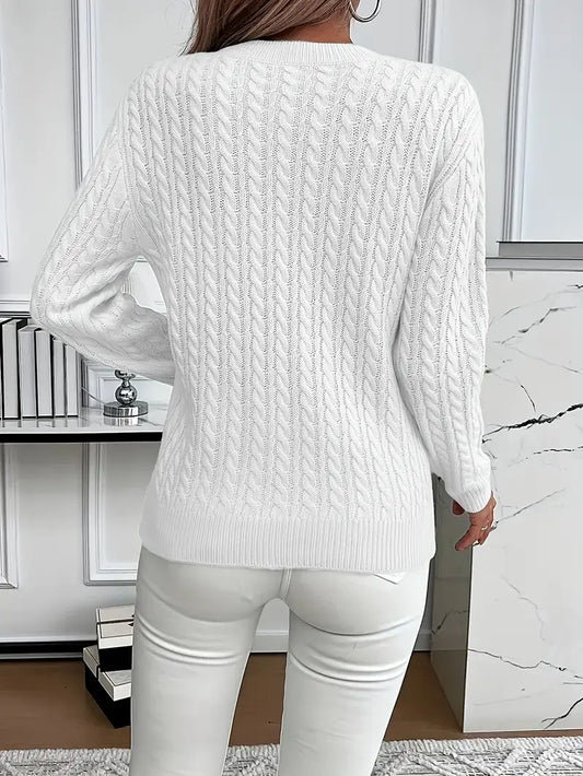 BERNILA | MAGLIONE IN MAGLIA CABLE INVERNALE