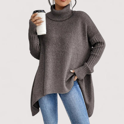 FENELLA | MAGLIONE LUNGO CON COLLO ALTO