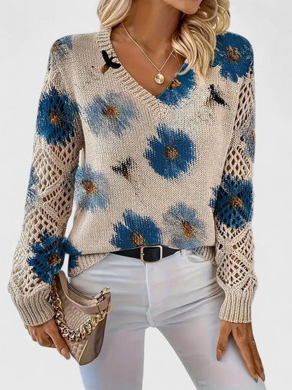 TAHLIA | MAGLIONE FLORALE COMODO