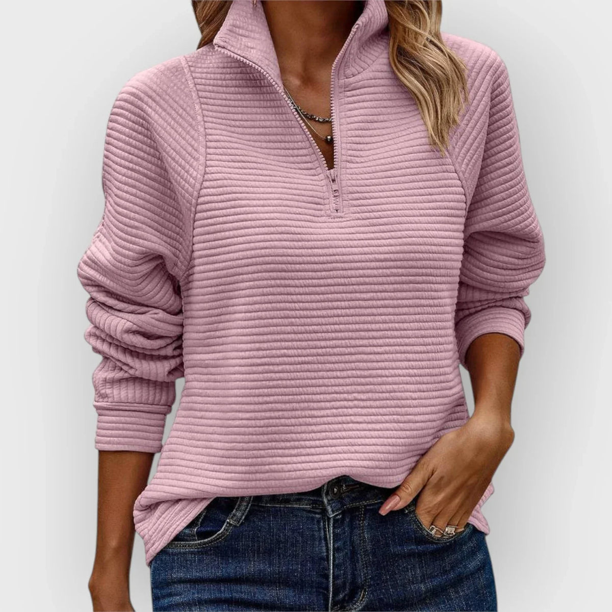 VEYLIN | PULLOVER MEZZA ZIP
