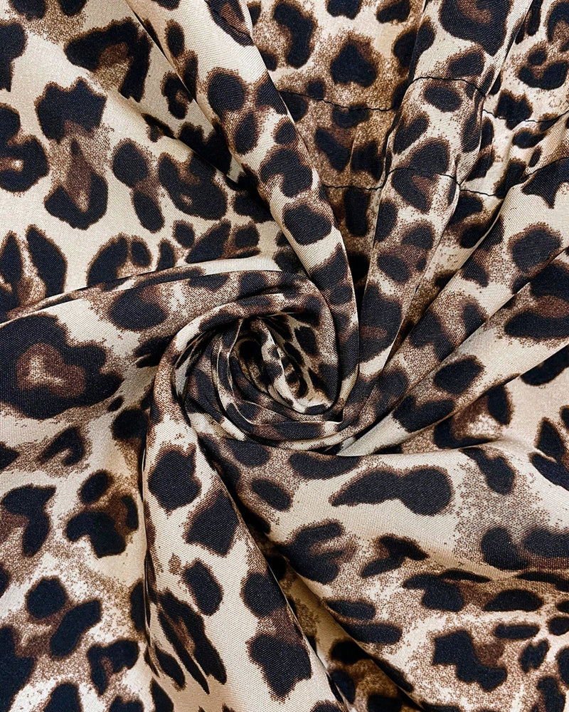 Cappotto Reversibile con Cappuccio e Stampa Leopardo