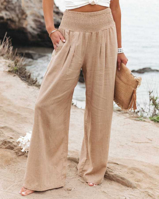 Annelise | Pantaloni con Vita Arricciata