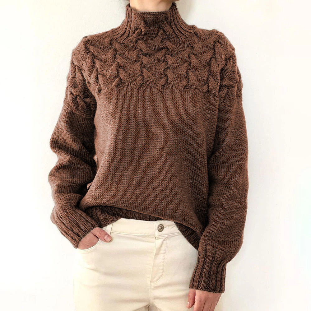 CHARLENE | MAGLIONE CON COLLO ALTO COMODO