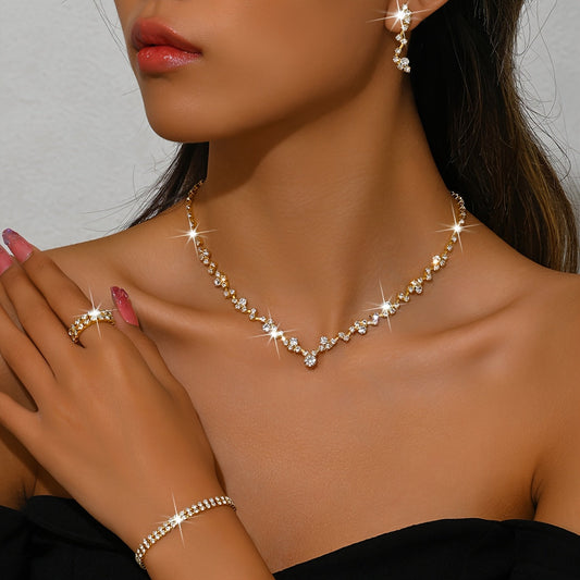 SET DI GIOIELLI ELEGANTE E LEGGERO IN 4 PEZZI
