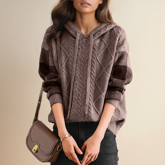 WARRINA | MAGLIONE CON CAPPUCCIO JACQUARD