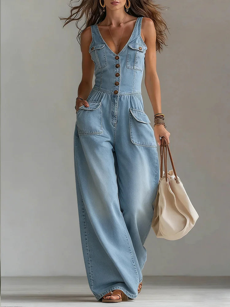 Sofia | Tuta in Denim Relaxed
