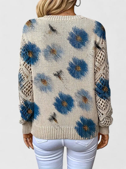 TAHLIA | MAGLIONE FLORALE COMODO