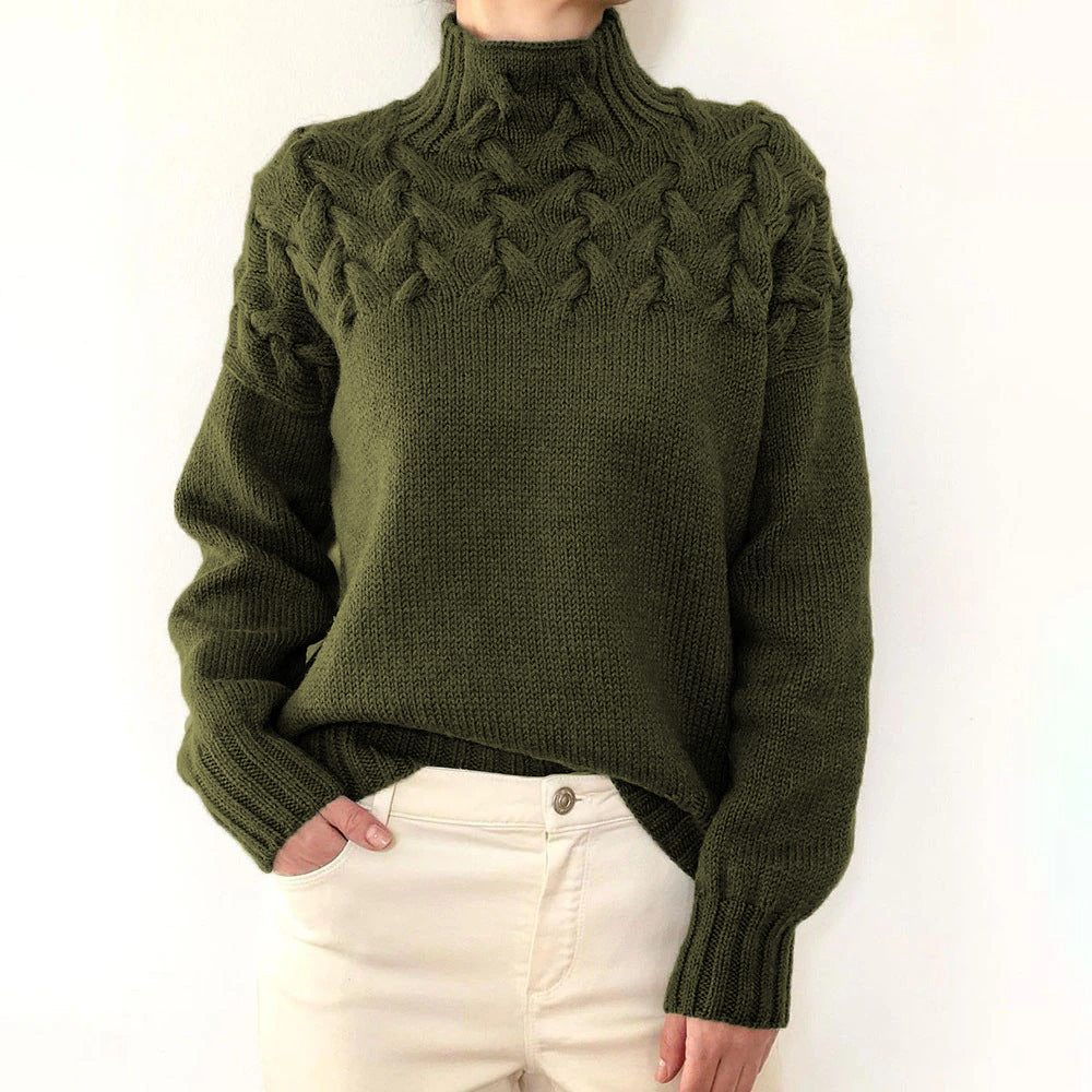 CHARLENE | MAGLIONE CON COLLO ALTO COMODO