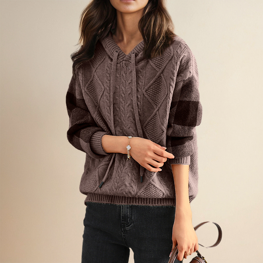 WARRINA | MAGLIONE CON CAPPUCCIO JACQUARD