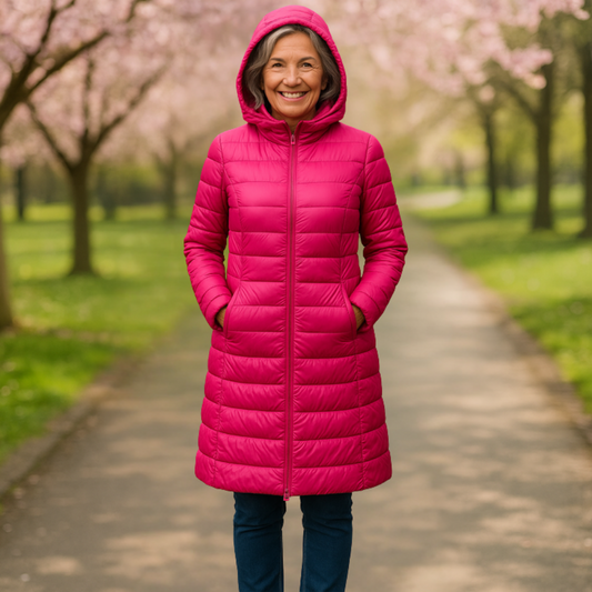 Giacca Padded Lunga Helsa | Rosa