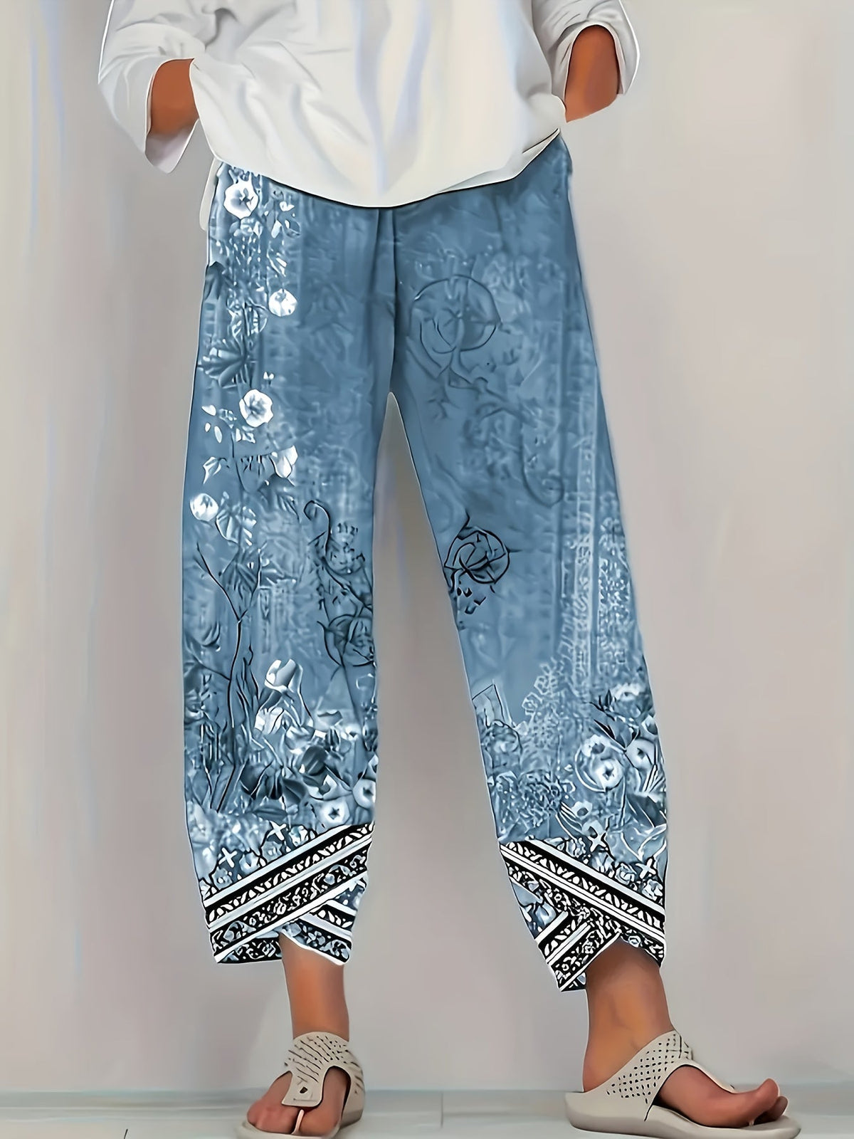 Brielle | Pantaloni a Gamba Larga Botanici
