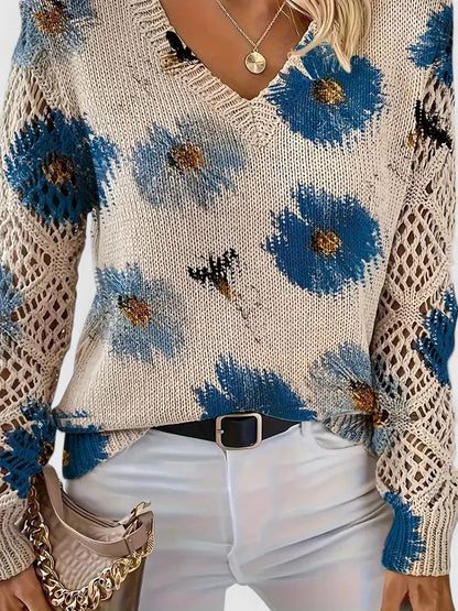 TAHLIA | MAGLIONE FLORALE COMODO