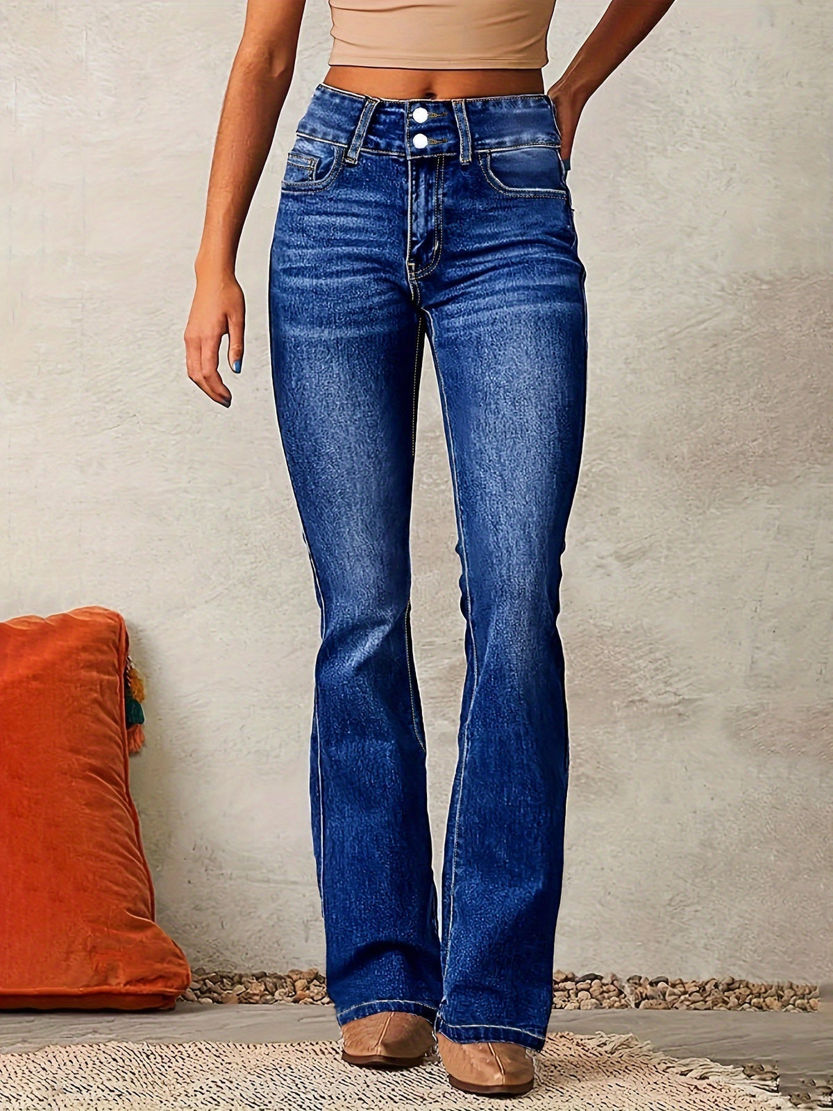 Ivyra | Jeans a Campana a Vita Alta
