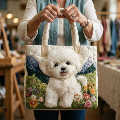 Borsa Artigianale Trapuntata - Design Canino Incantato