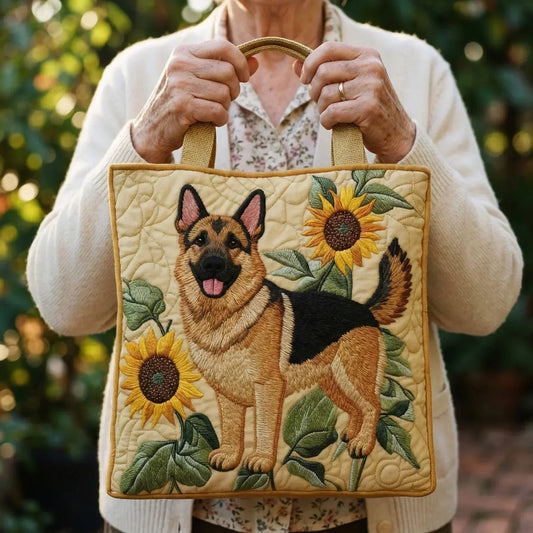 Borsa Artigianale Floreale con Design di Pastore Tedesco
