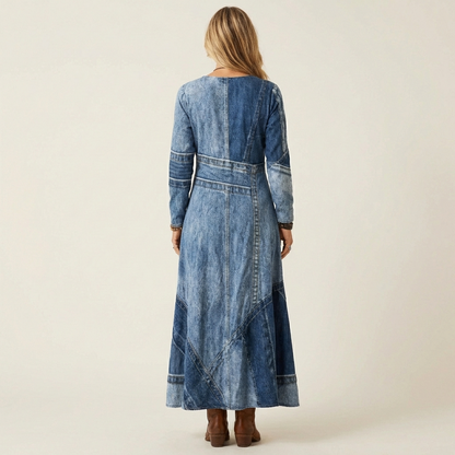 Adriana | Vestito Midi in Denim Vintage