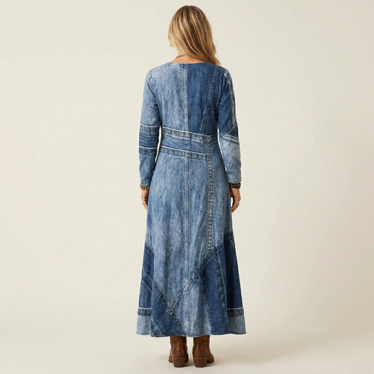 Adriana | Vestito Midi in Denim Vintage