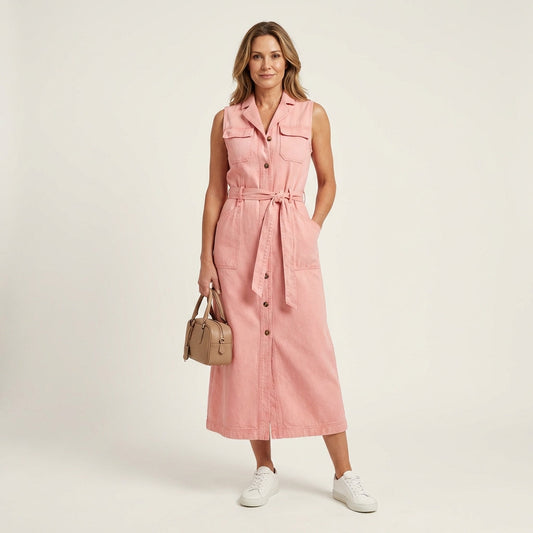 Georgina | Abito Maxi in Denim
