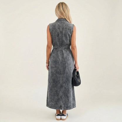 Georgina | Abito Maxi in Denim
