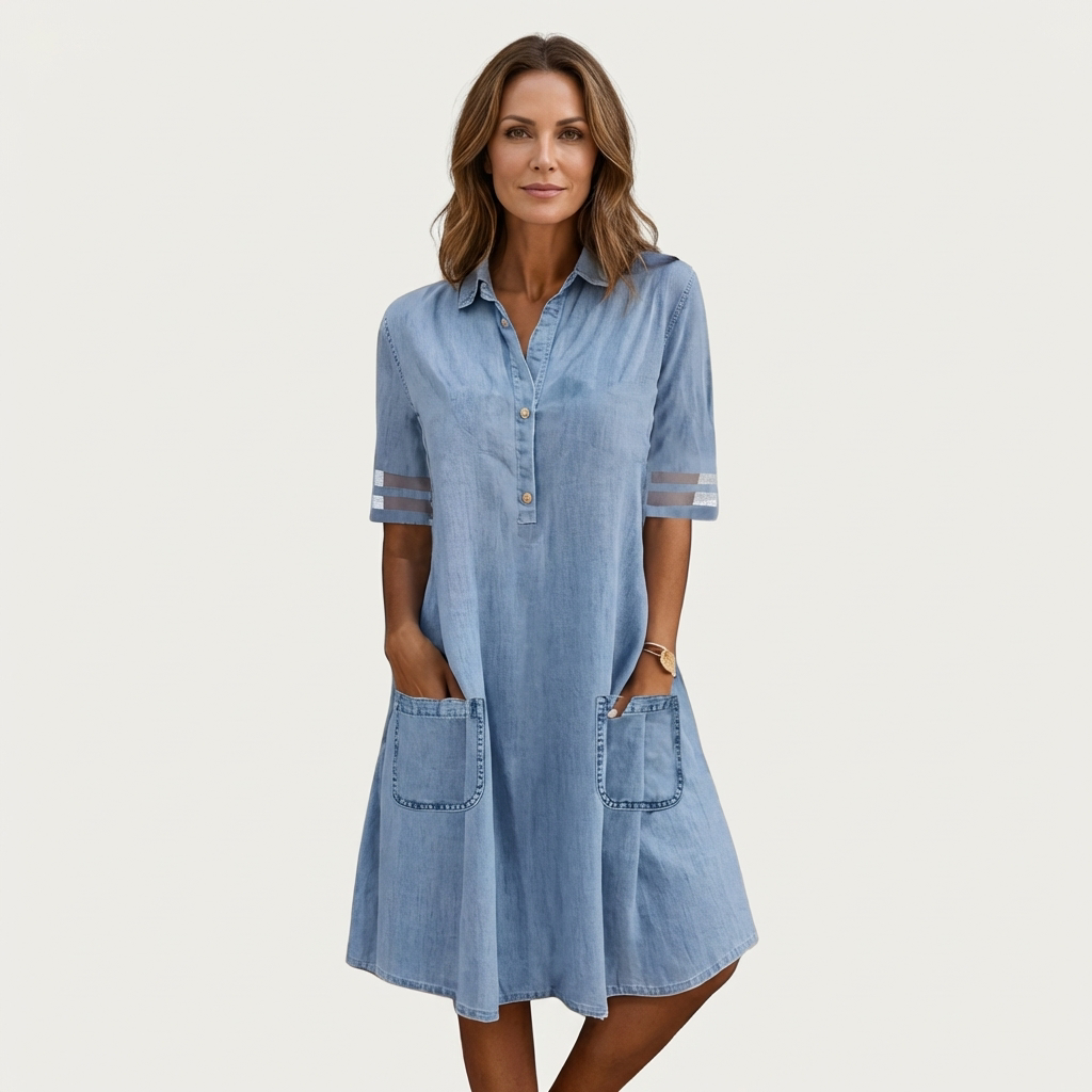 Wonda | Abito Camicia in Denim Sbiadito