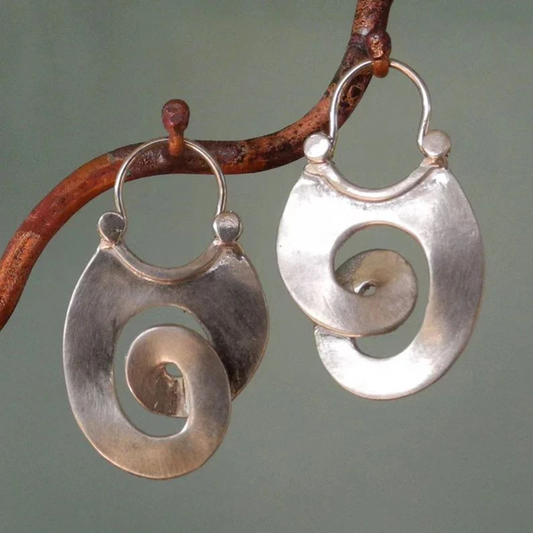 ORECCHINI VINTAGE IN ARGENTO IRREGOLARE