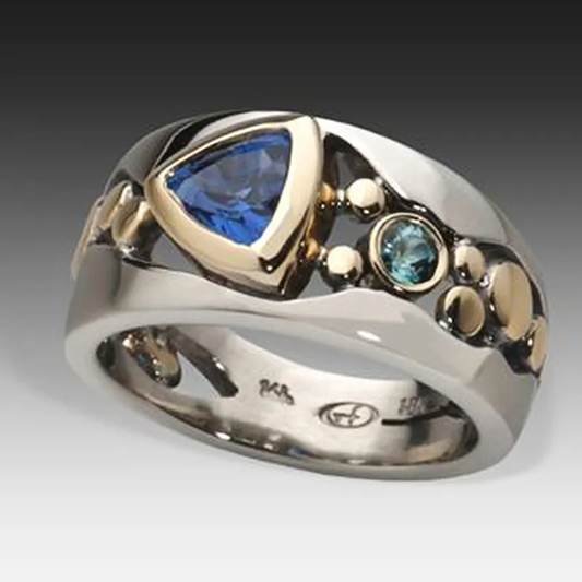 Anello in Cristallo Blu