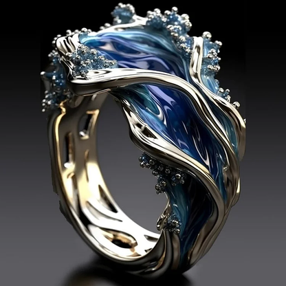 Anello Golden Ocean Wave