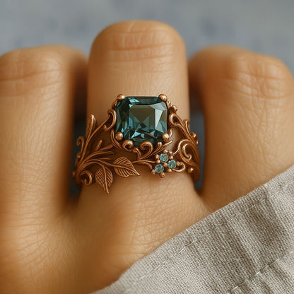 Anello in Cristallo Verde
