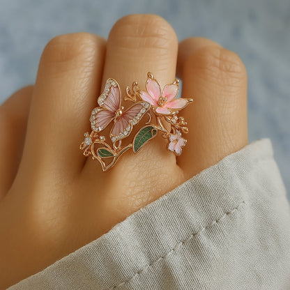 Anello in Zirconia a Forma di Farfalla