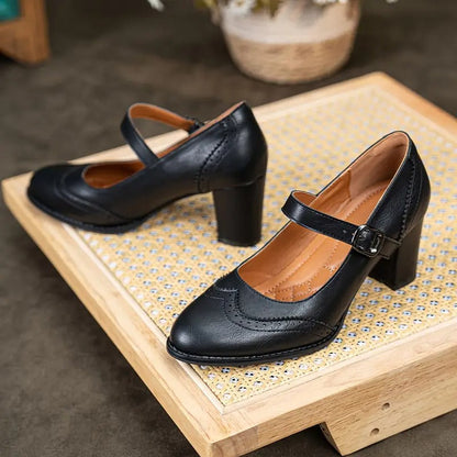 Dorka | Scarpe in pelle con tacco alto e fibbia