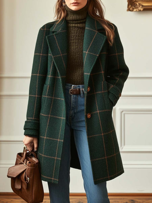 Elena – Cappotto a Quadri Classico
