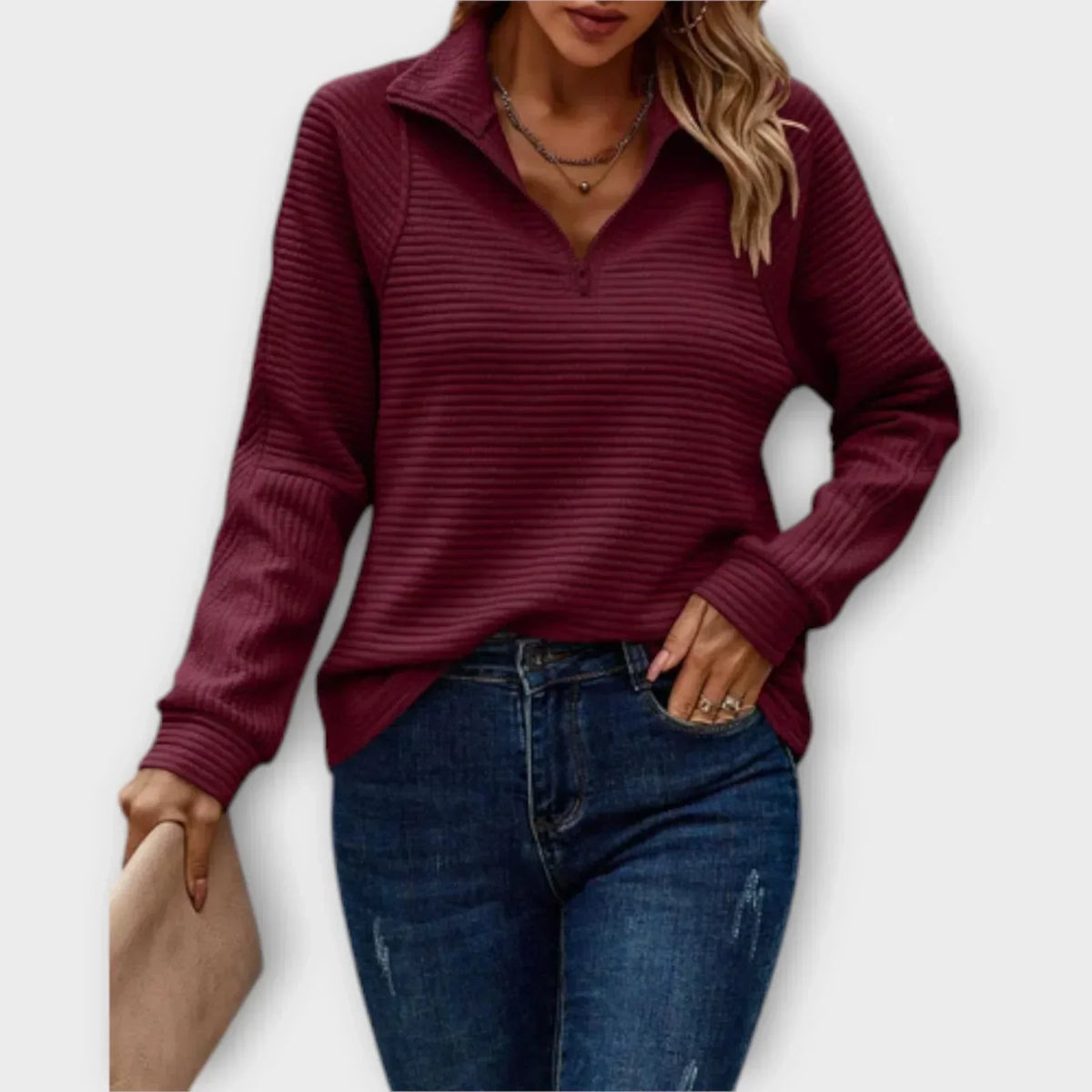 VEYLIN | PULLOVER MEZZA ZIP