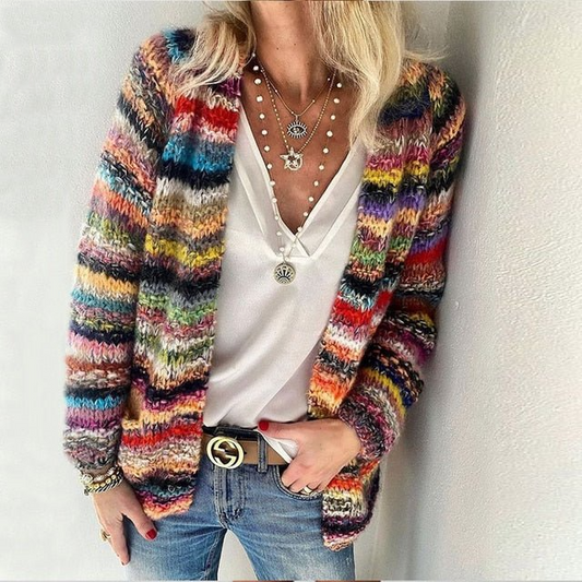 Layla™ - Cardigan Multicolore Super Morbido