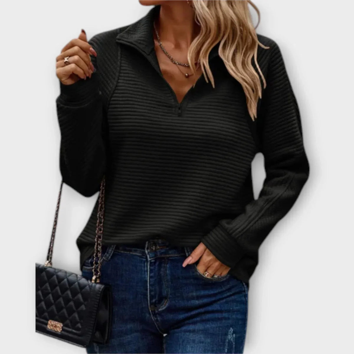 VEYLIN | PULLOVER MEZZA ZIP